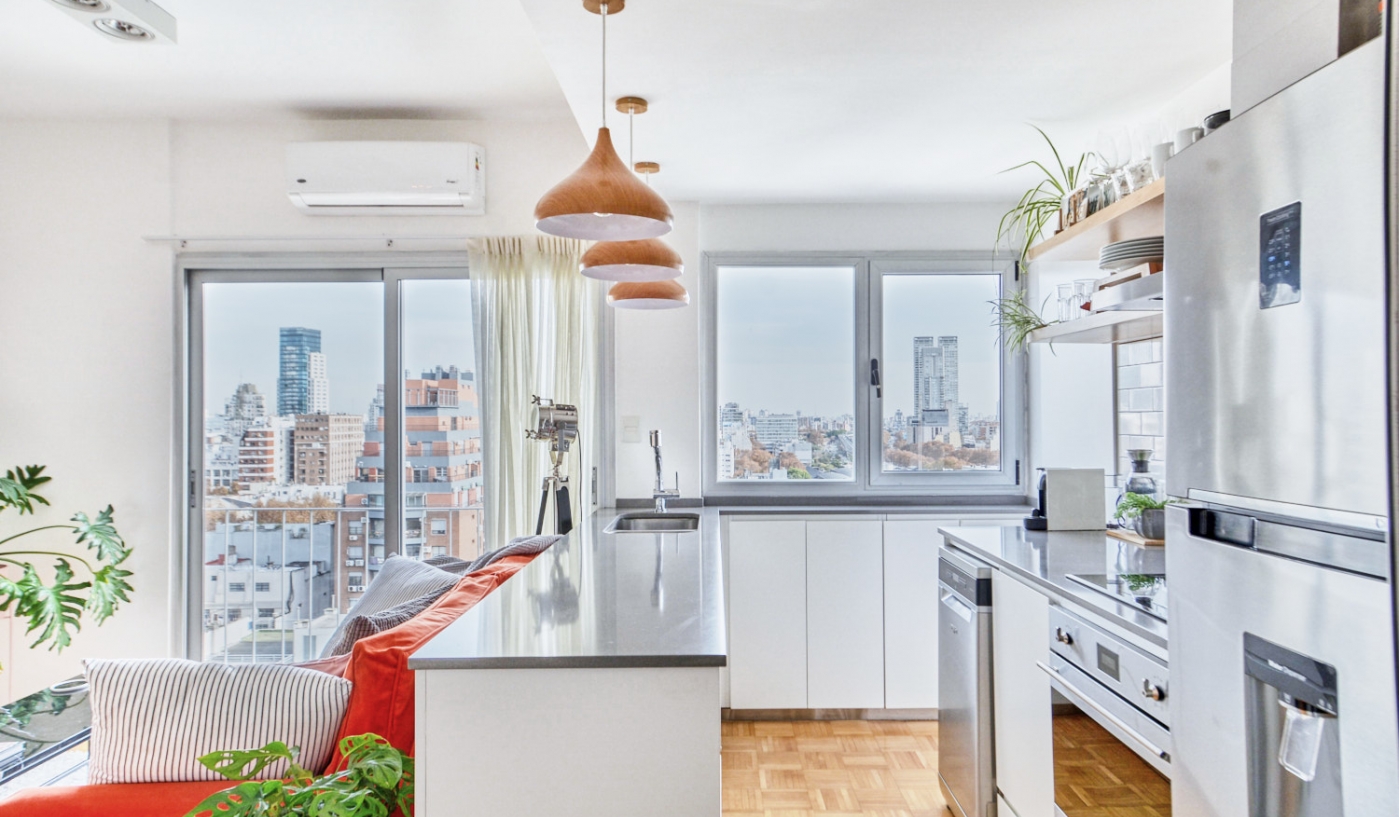 Amazing 16th Floor Apartment in Palermo with Dedicated Office Space